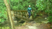 PICTURES/Endless Wall Trail - New River Gorge/t_Sharon on Bridge.JPG